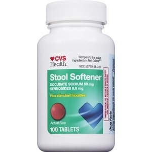 slide 1 of 1, CVS Health Stool Softener Plus Stimulant Laxative Tablets, 100 ct