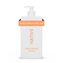 Native Moisturizing Body Lotion, Sweet Peach & Nectar, Daily Dermatologist Tested for Sensitive Skin, for Women & Men, 16.5 fl oz