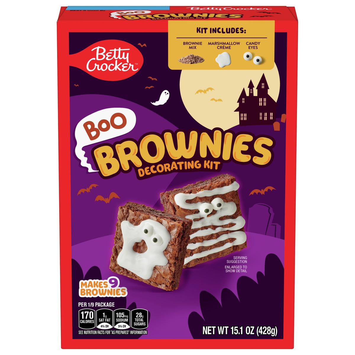 slide 1 of 13, Betty Crocker Boo Brownie Decorating Kit, 15.1 oz