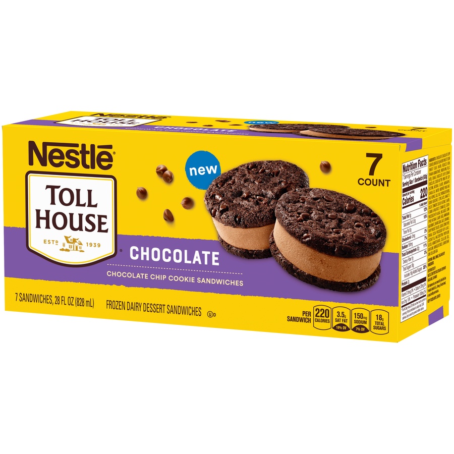 slide 2 of 8, Toll House Nestle Tollhouse Cookie Sandwich Chocolate, 28 fl oz