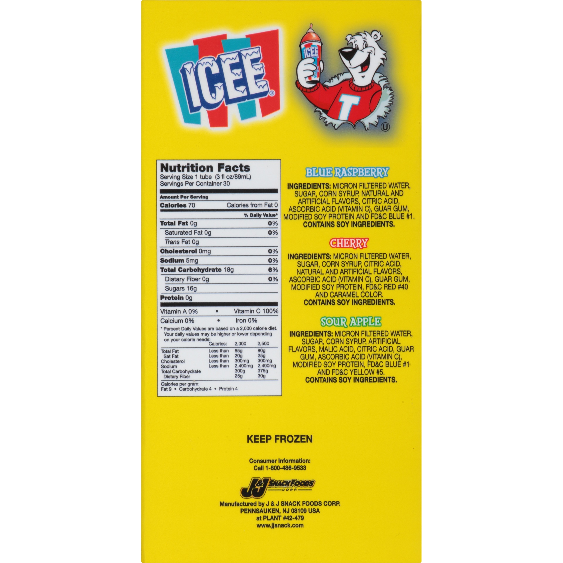 ICEE Float Blue Raspberry & Vanilla Ice Cream Squeeze Tubs - Shop