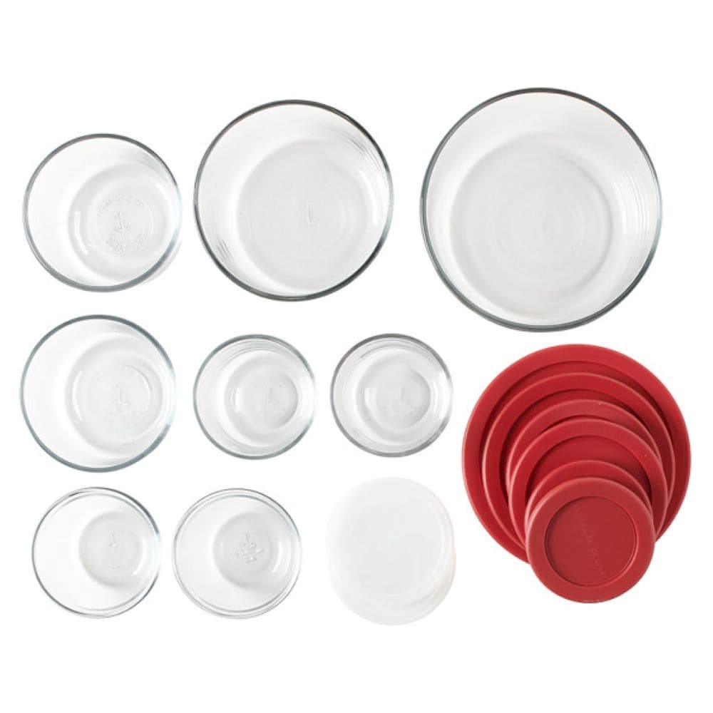 slide 4 of 4, Anchor Hocking Glass Food Storage Set with Lids, 16-Piece, 16 ct