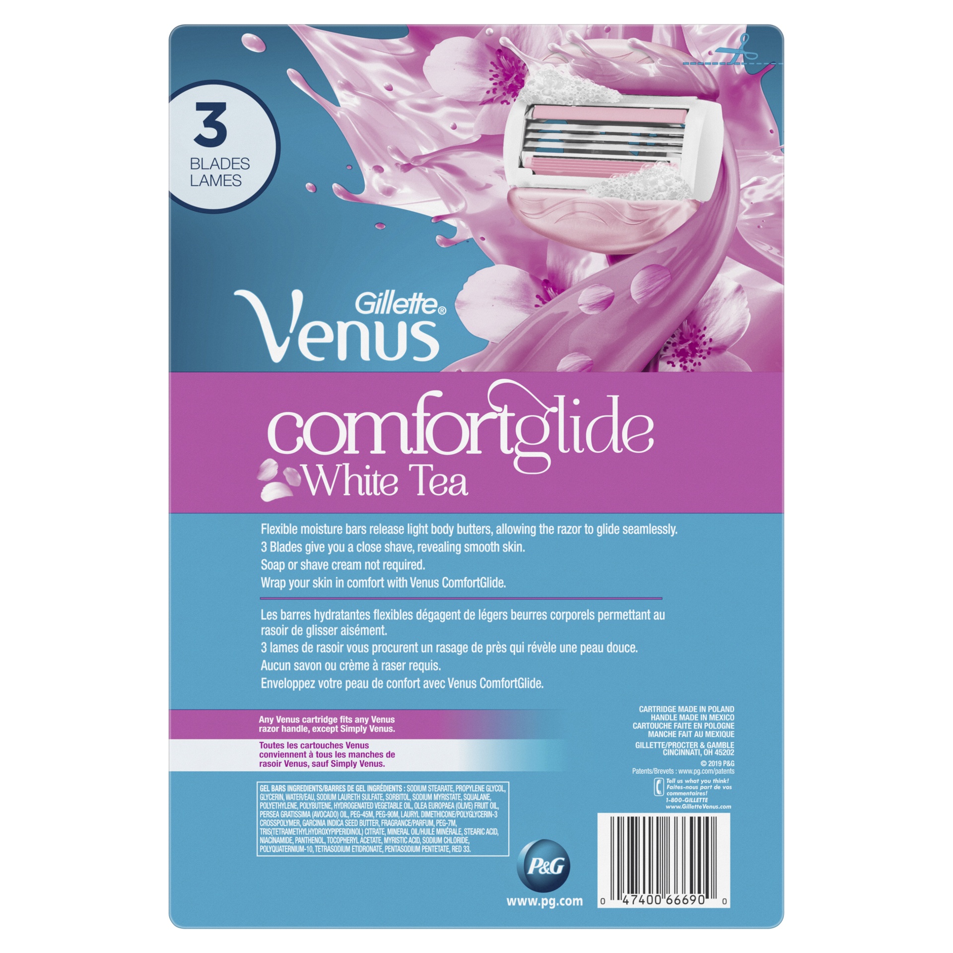 slide 2 of 2, Procter & Gamble Gillette Venus Comfort Glide White Tea Women's Razor, 