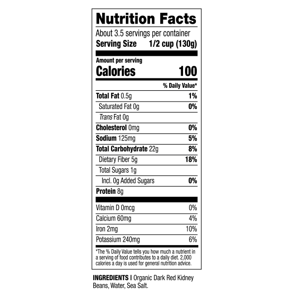 slide 13 of 13, 8 Track Foods Organic Dark Red Kidney Beans, 15 oz, 15 oz