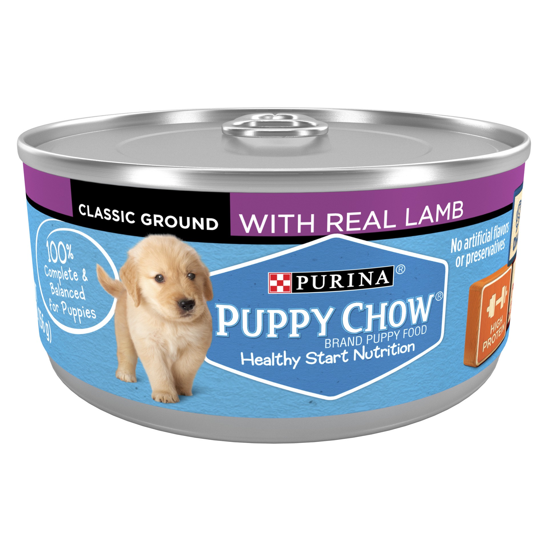 slide 1 of 5, Puppy Chow Purina Puppy Chow High Protein Pate Wet Puppy Food, With Real Lamb, 5.5 oz