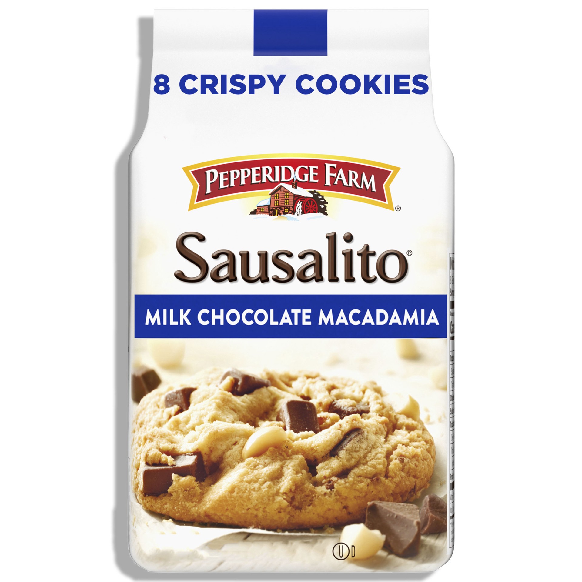slide 1 of 5, Pepperidge Farm Sausalito Crispy Milk Chocolate Macadamia Nut Cookies, 7.2 OZ Bag (8 Cookies), 7.2 oz