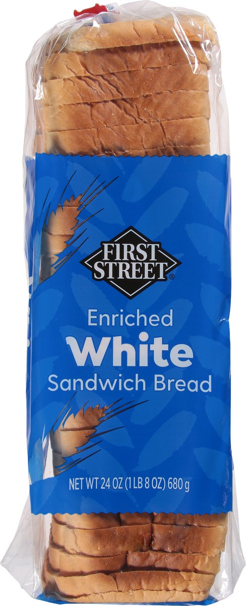 slide 5 of 14, First Street White Sandwich Bread, 24 oz
