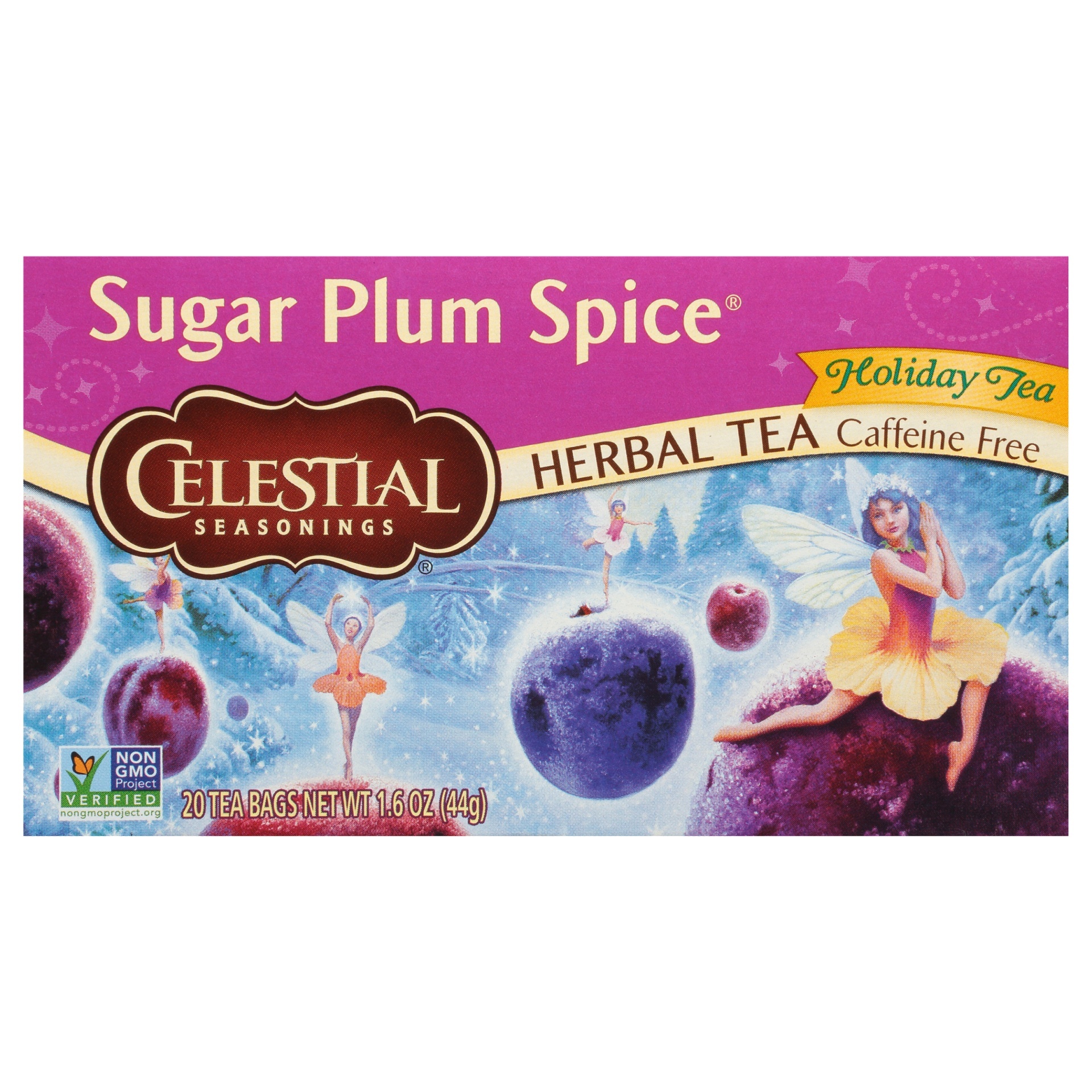 slide 1 of 1, Celestial Seasonings Tea, Herbal, Holiday, Sugar Plum Spice - 20 ct, 20 ct