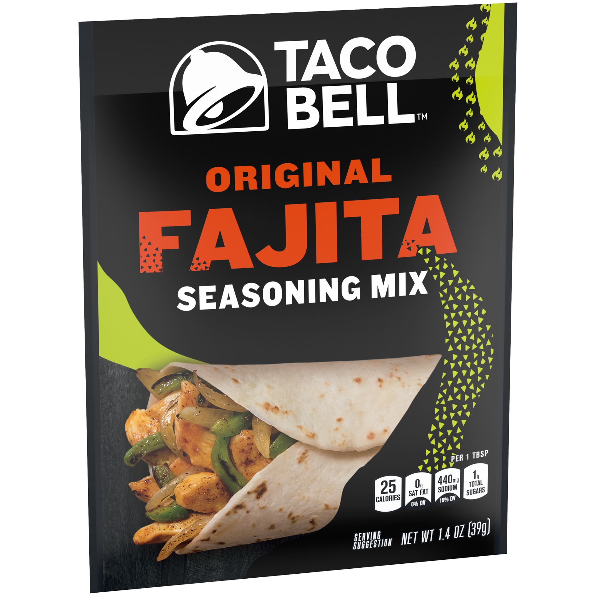 slide 2 of 6, Taco Bell Original Fajita Seasoning Mix, 1.4 oz Packet, 1.4 oz
