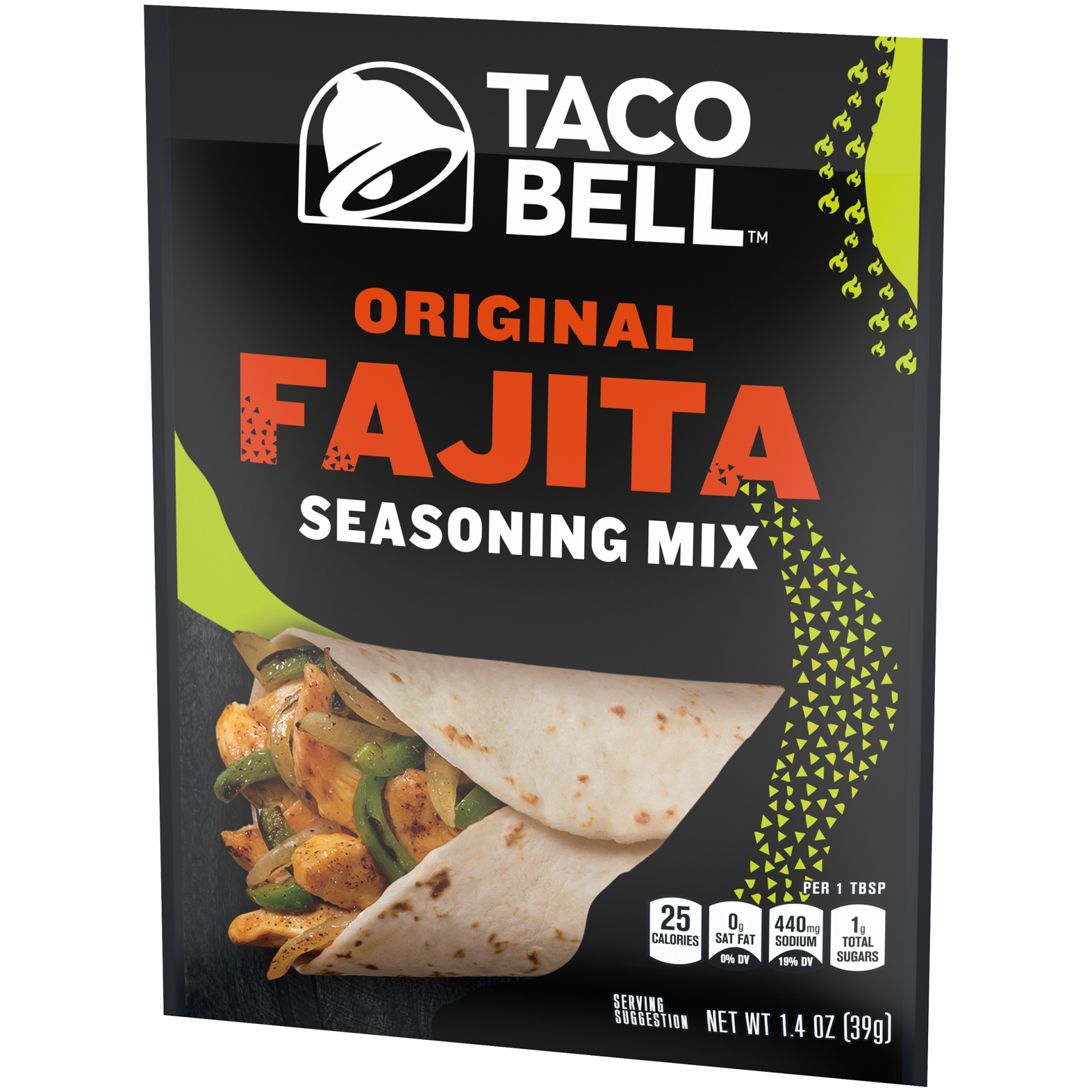 slide 3 of 6, Taco Bell Original Fajita Seasoning Mix, 1.4 oz Packet, 1.4 oz