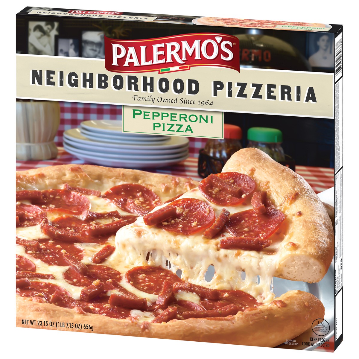 slide 3 of 9, Palermo's Neighborhood Pizzeria Pepperoni Pizza 23.15 oz, 23.15 oz