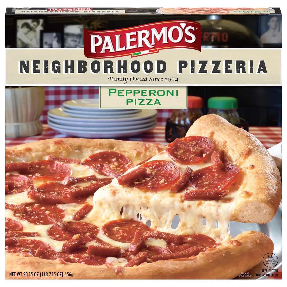 slide 1 of 9, Palermo's Neighborhood Pizzeria Pepperoni Pizza 23.15 oz, 23.15 oz
