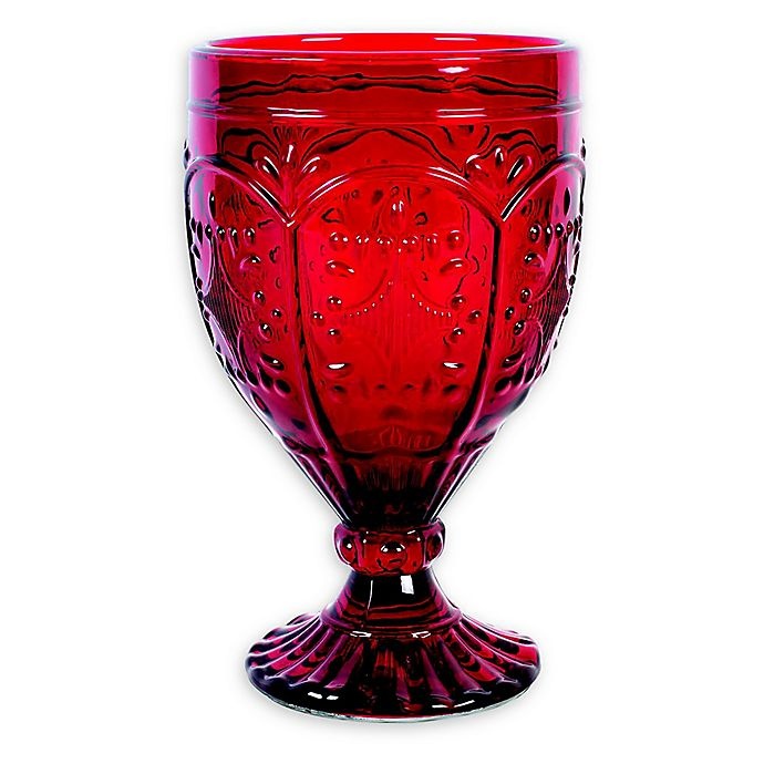 slide 1 of 2, Fitz and Floyd Trestle Goblets - Red, 4 ct