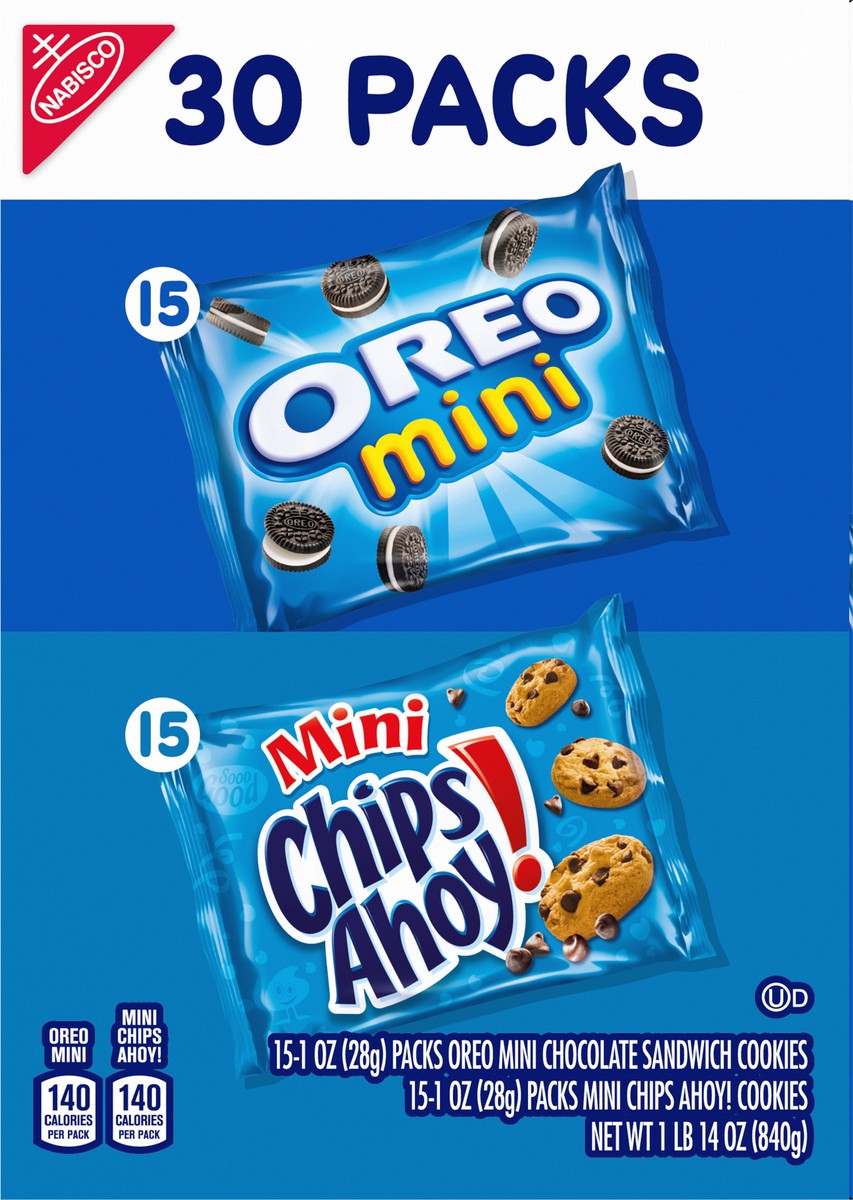 slide 5 of 14, Nabisco Oreo/Chips Ahoy! Cookies Mini 30 ea, 30 oz
