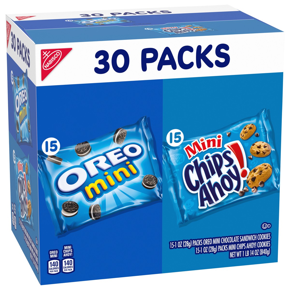slide 2 of 14, Nabisco Oreo/Chips Ahoy! Cookies Mini 30 ea, 30 oz