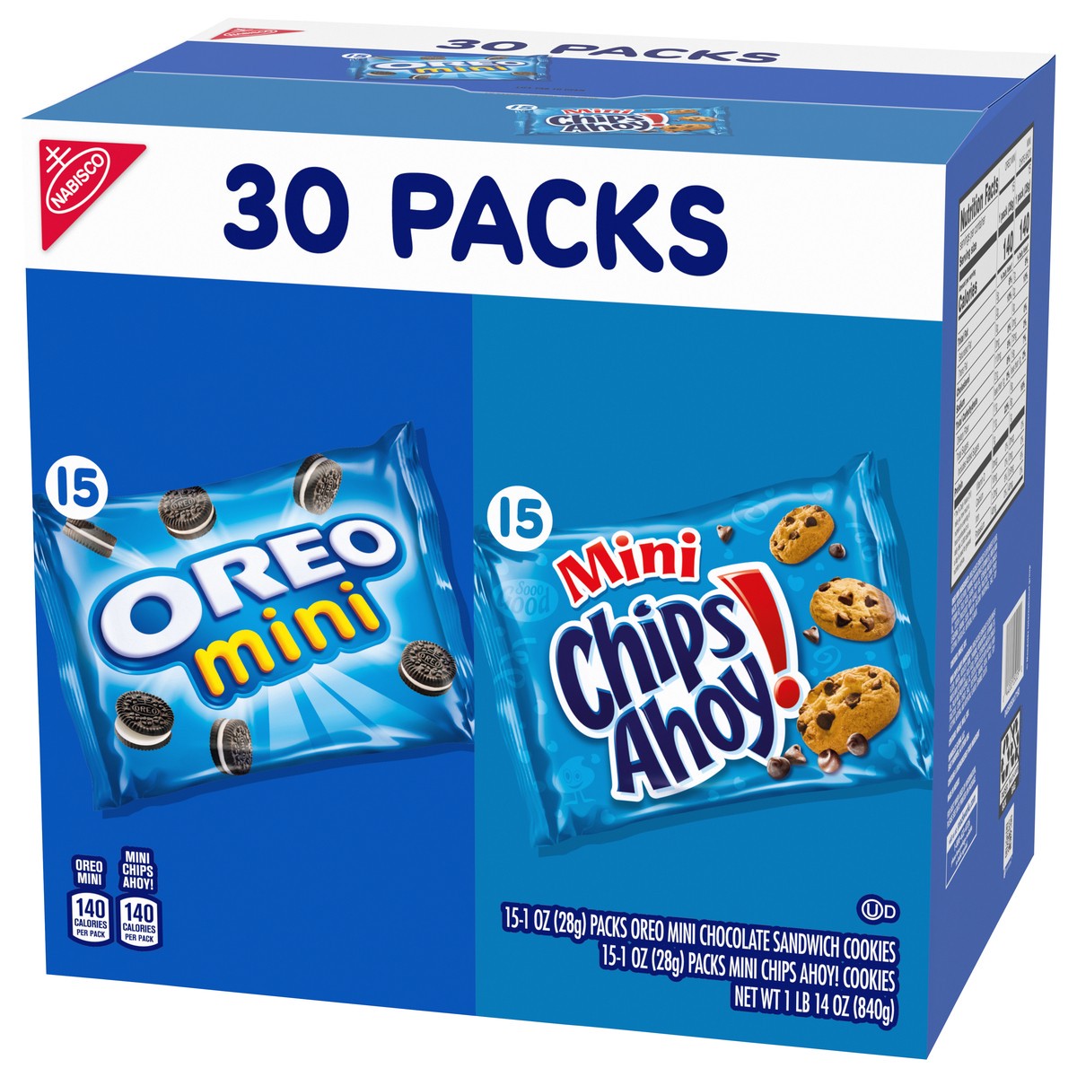 slide 12 of 14, Nabisco Oreo/Chips Ahoy! Cookies Mini 30 ea, 30 oz