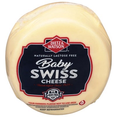 slide 1 of 1, Dietz & Watson Baby Swiss Cheese, per lb