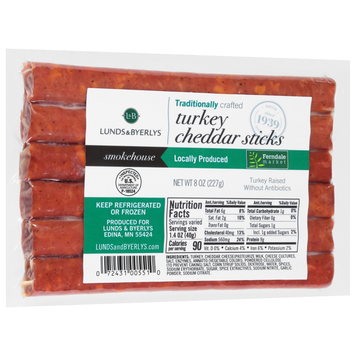 slide 3 of 4, Lunds & Byerlys Smokehouse Turkey Cheddar Sticks 8 oz, 8 oz