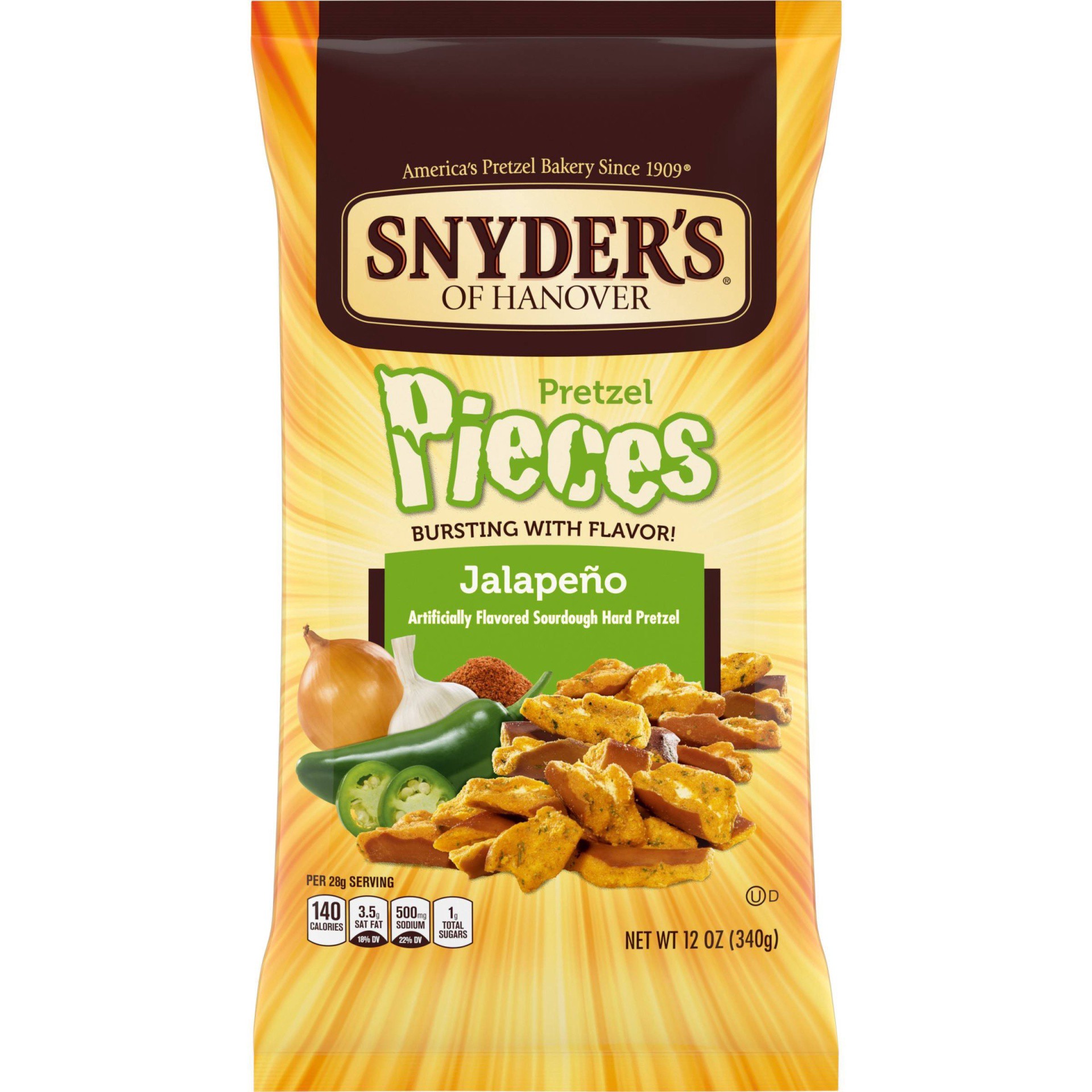 slide 1 of 5, Snyder's of Hanover Jalapeño Pretzel Pieces, 12 oz