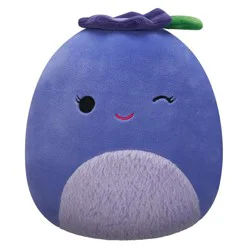 Squishmallows Winking Blueberry With Fuzzy Belly, 8in