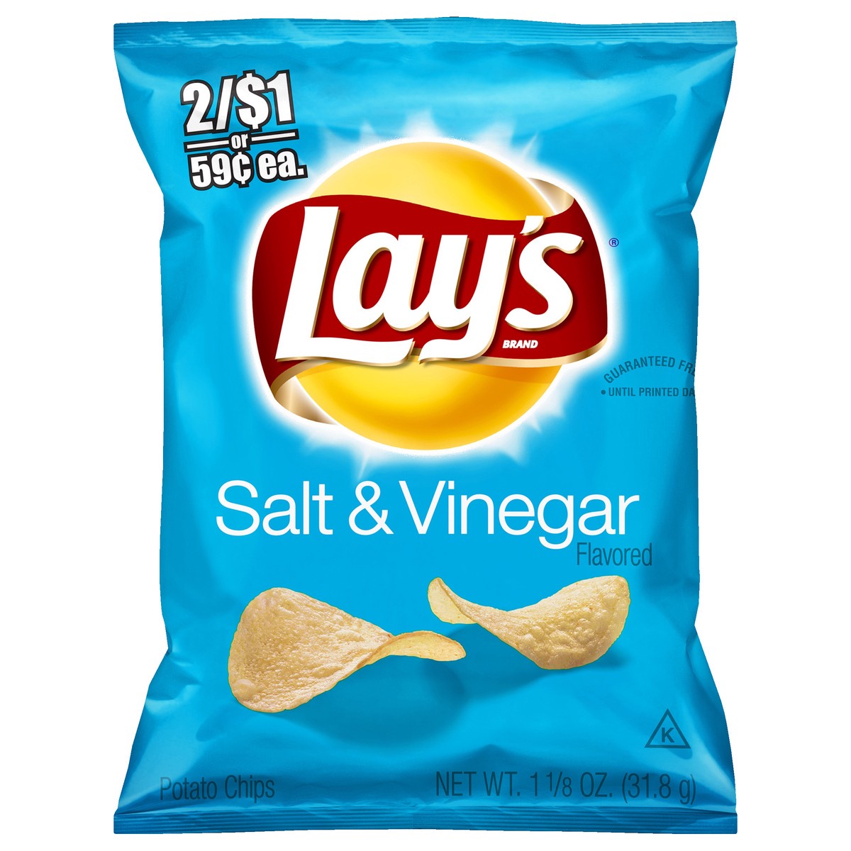 slide 1 of 3, Lay's Salt & Vinegar Flavored Potato Chips 1.125 oz, 1.12 oz