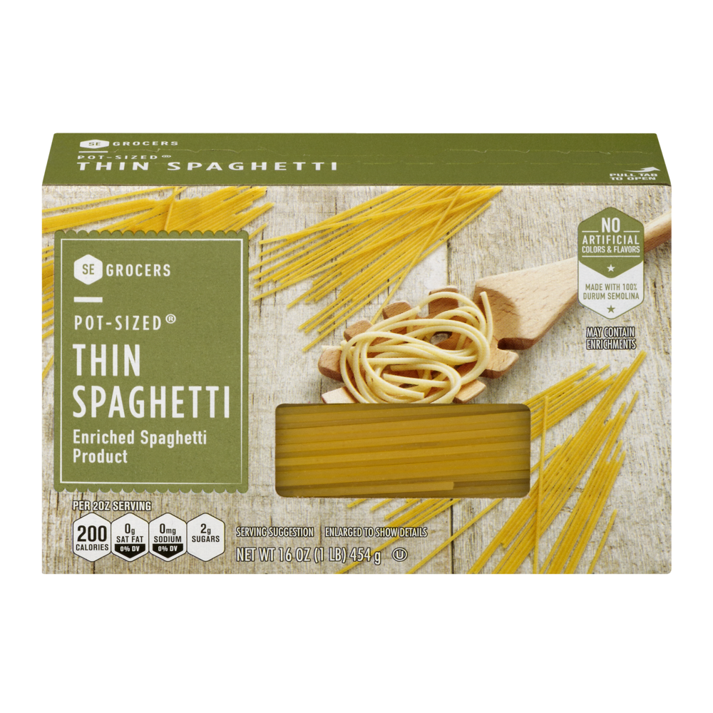 slide 1 of 1, SE Grocers Pot-Sized Thin Spaghetti - 16 oz, 16 oz