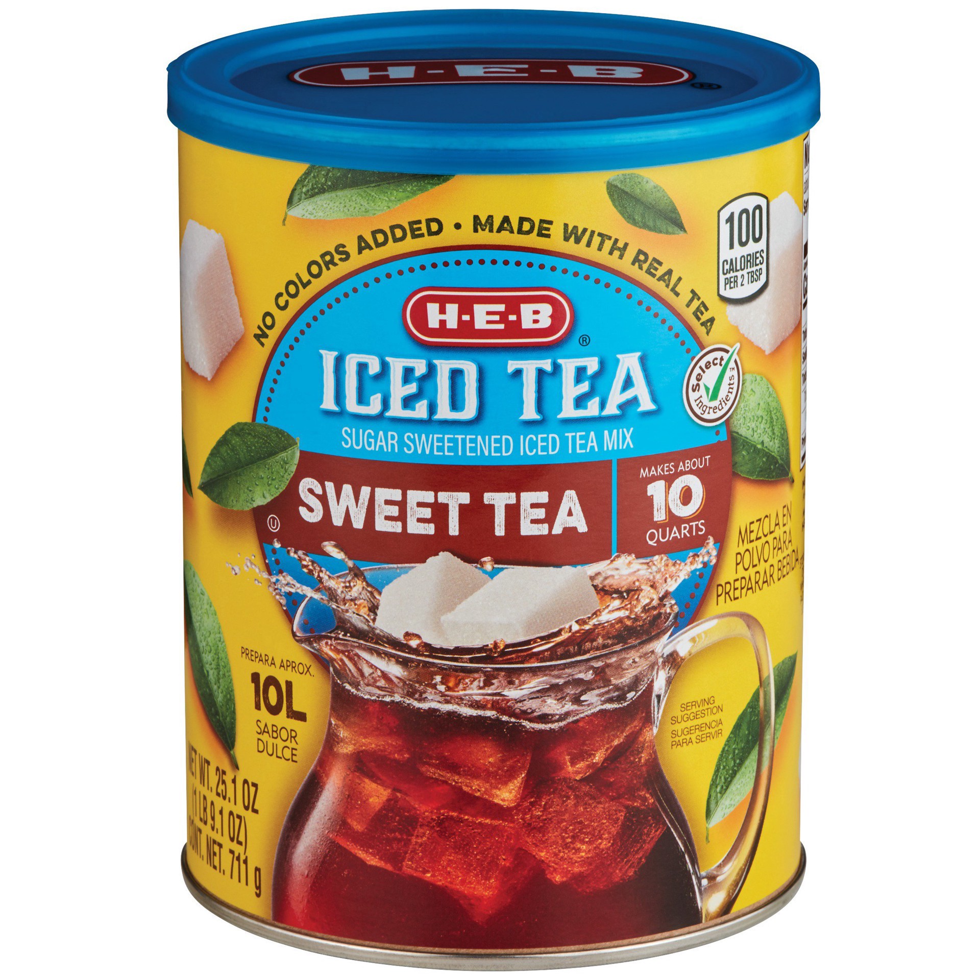 slide 1 of 1, H-E-B Iced Tea Mix, Sweet - 25.1 oz, 25.1 oz