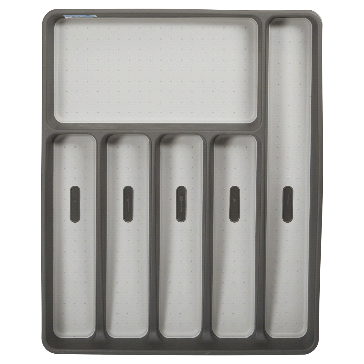 slide 1 of 4, Madesmart Large Silverware Tray 6 Compartment, Granite, 12.75 in x 1.8 in x 15.8 in