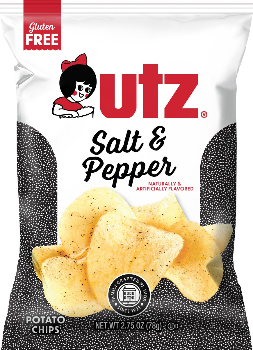 slide 4 of 7, Utz 2.75 oz Utz Salt & Pepper Potato Chips, 2.75 oz