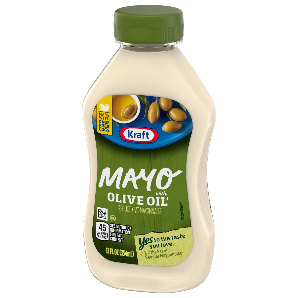 slide 9 of 9, Kraft Olive Oil Reduced Fat Mayonnaise, 12 fl oz