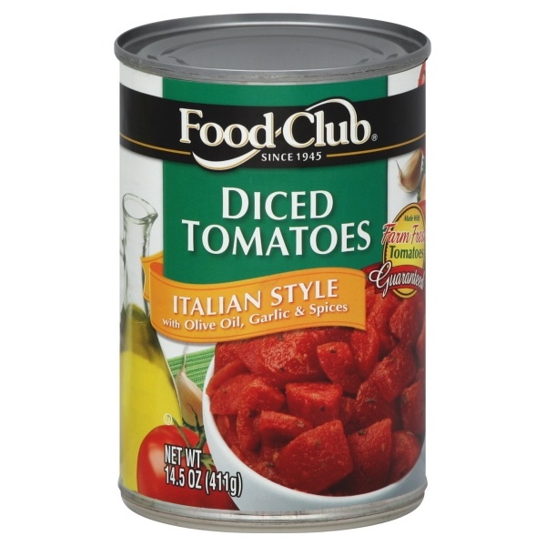 slide 1 of 1, Food Club Italian Style Diced Tomatoes, 14.5 oz