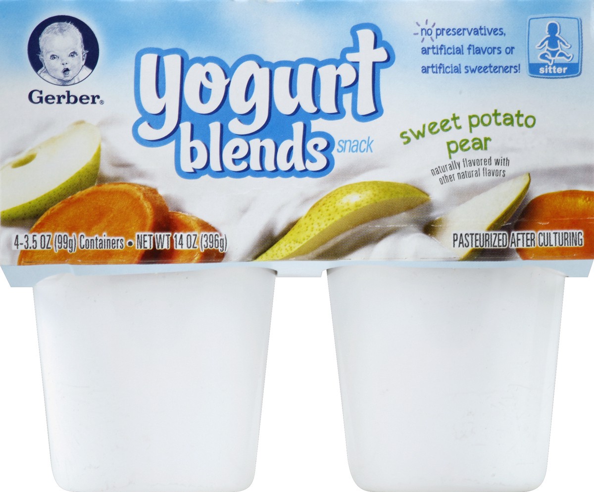 slide 4 of 4, Gerber Yogurt Blends Snack 4 ea, 4 ct