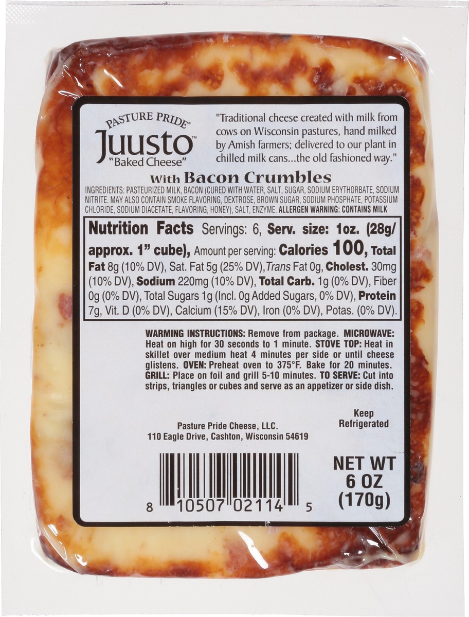 slide 8 of 14, Pasture Pride Juusto Baked Cheese with Bacon Crumble 6 oz, 6 oz