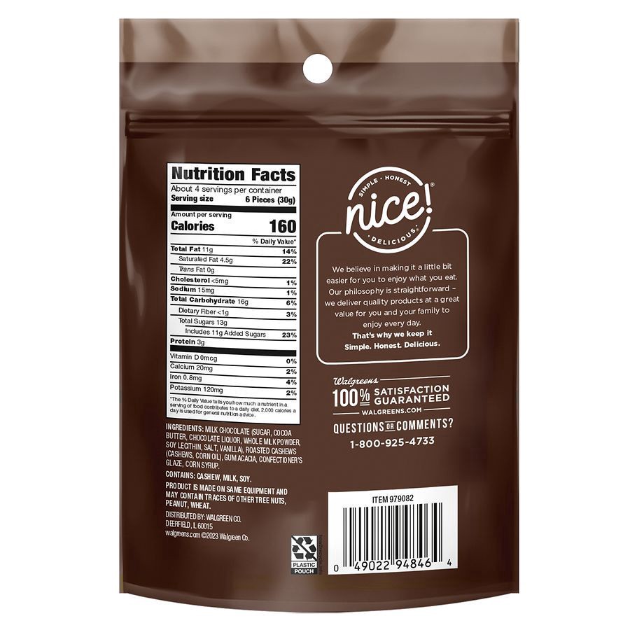 slide 4 of 5, Nice! Chocolate Covered Cashews Milk Chocolate, 4.5 oz