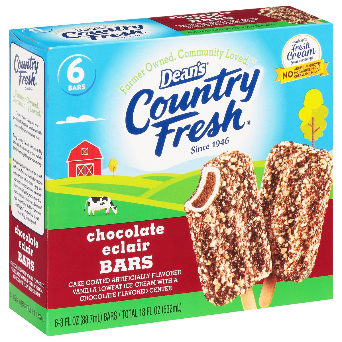slide 9 of 17, Country Fresh Chocolate Eclair Bars, 6 fl oz