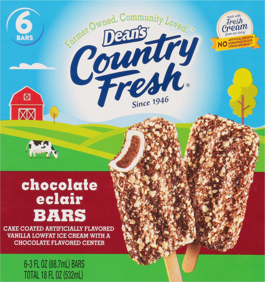 slide 12 of 17, Country Fresh Chocolate Eclair Bars, 6 fl oz