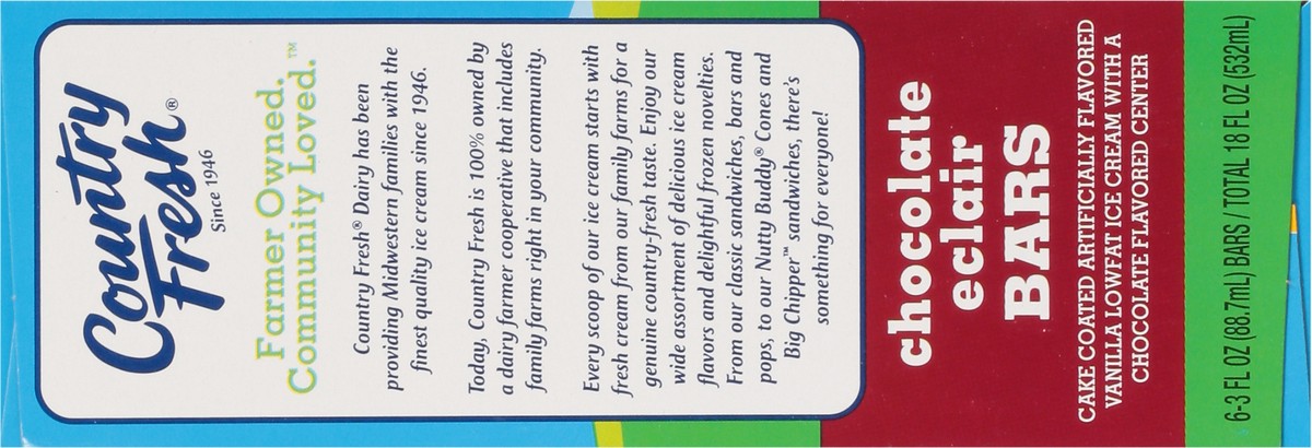 slide 10 of 17, Country Fresh Chocolate Eclair Bars, 6 fl oz