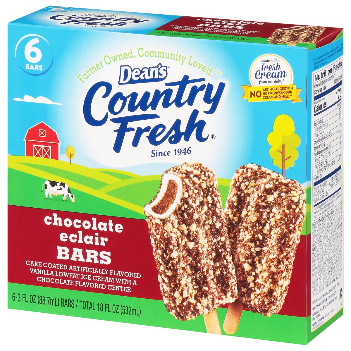 slide 16 of 17, Country Fresh Chocolate Eclair Bars, 6 fl oz