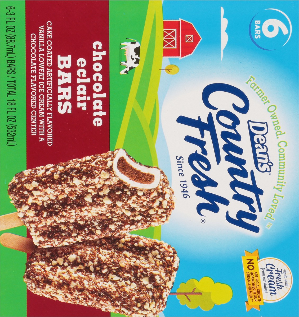 slide 6 of 17, Country Fresh Chocolate Eclair Bars, 6 fl oz