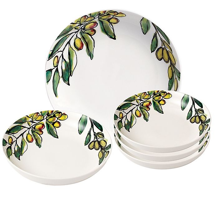 slide 1 of 2, Lorren Home Trends Olives Pasta Set, 5 ct