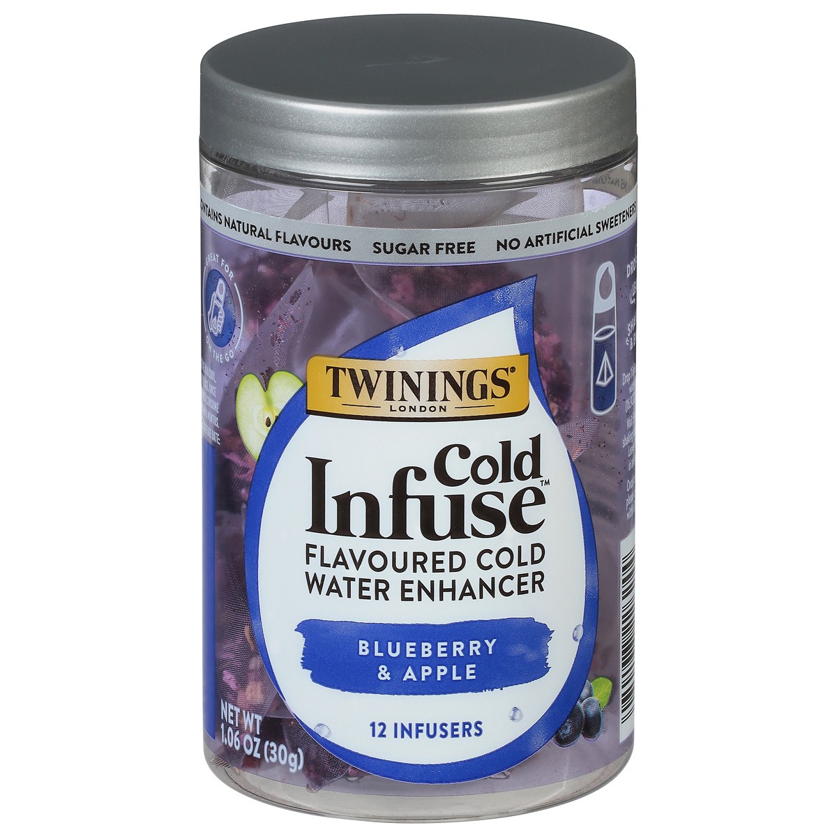 slide 1 of 9, Twinings Cold Infuse Blueberry & Apple Flavoured Cold Water Enhancer - 12 ct, 12 ct