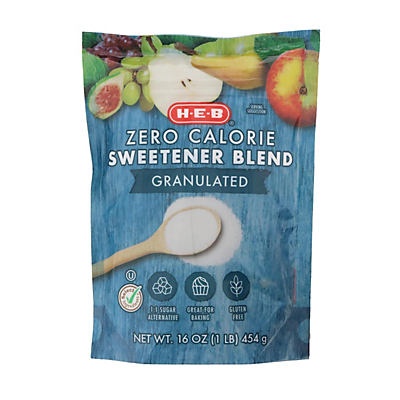 slide 1 of 1, H-E-B Zero Calorie Granulated Sweetener Blend, 16 oz