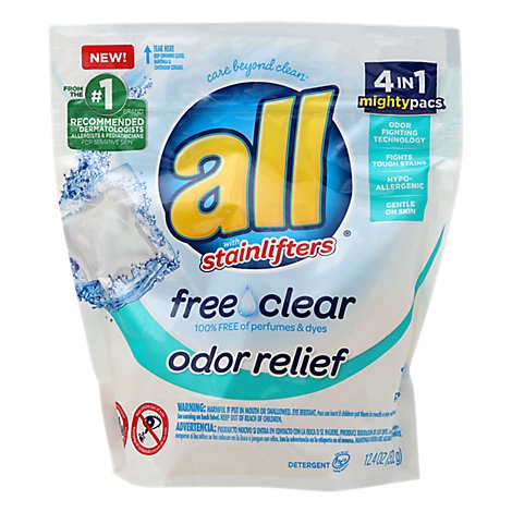 slide 1 of 1, All Mightypac Free Clear Odor Relief, 16 ct