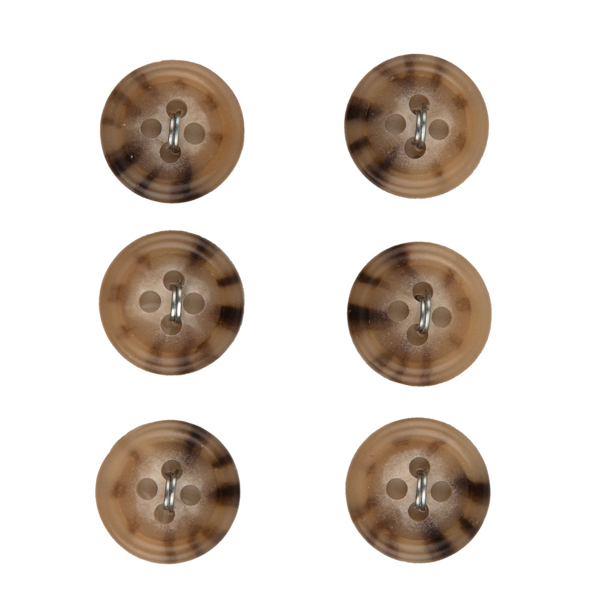 slide 2 of 3, Blumenthal Lansing Lamode 5/8" Beige & Stripe 4-Hole Buttons, 6ct., 6 ct