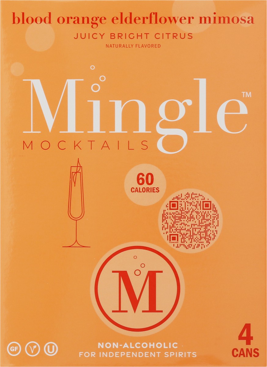 slide 8 of 9, Mingle Blood Orange Elderflower Mimosa Mocktails - 4 ct, 1 ct