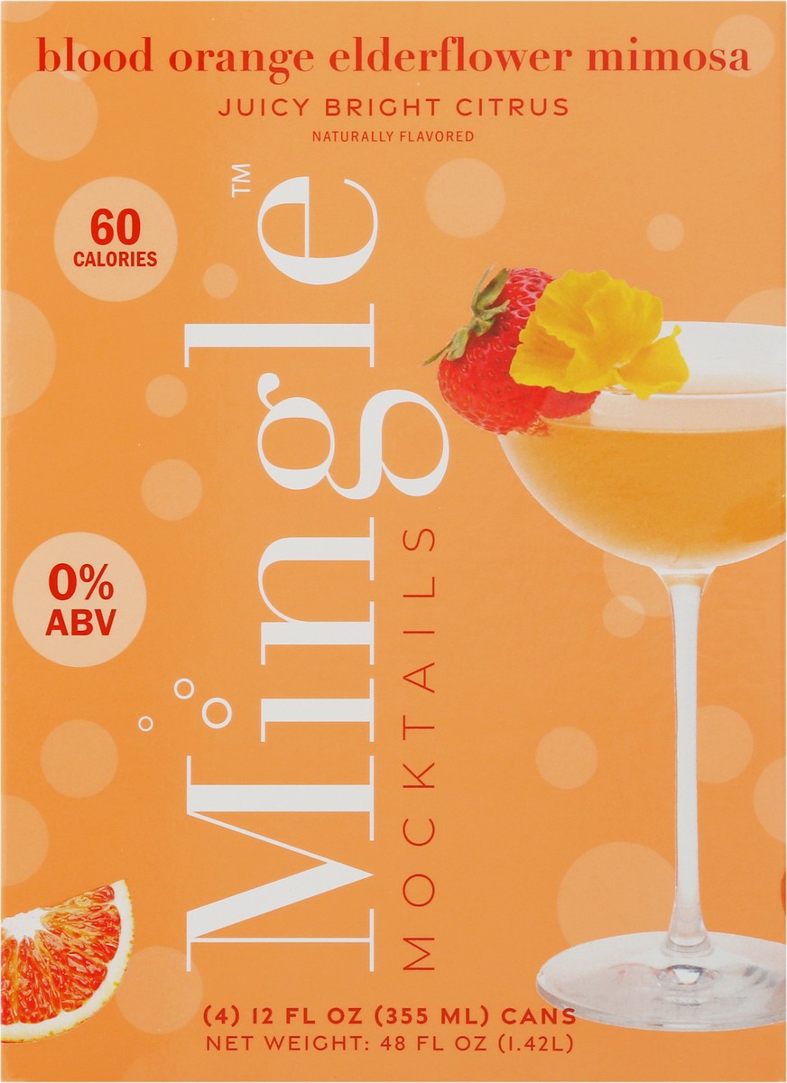 slide 3 of 9, Mingle Blood Orange Elderflower Mimosa Mocktails - 4 ct, 1 ct