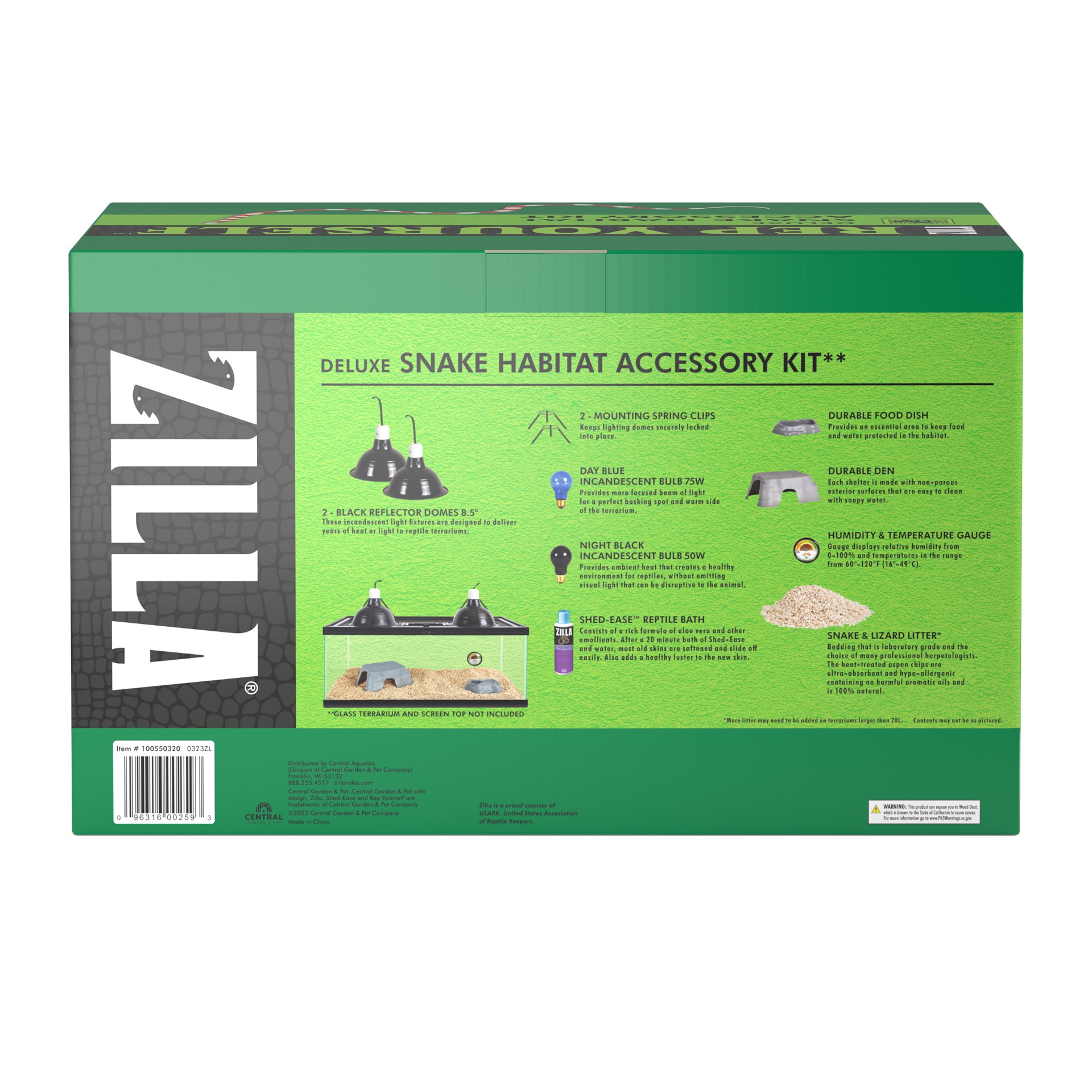 slide 5 of 5, Zilla Snake Habitat Accessory Kit, 20 L-60 BR, 1 ct