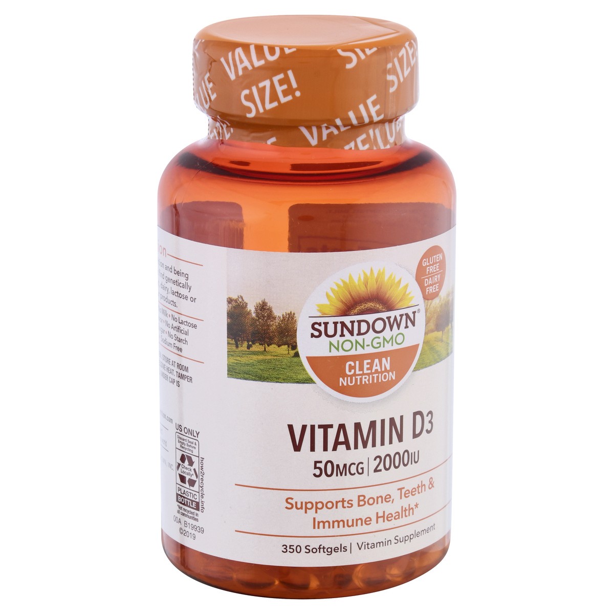 slide 3 of 12, Sundown Non-GMO 50 mcg Softgel Vitamin D3 350 ea, 350 ct