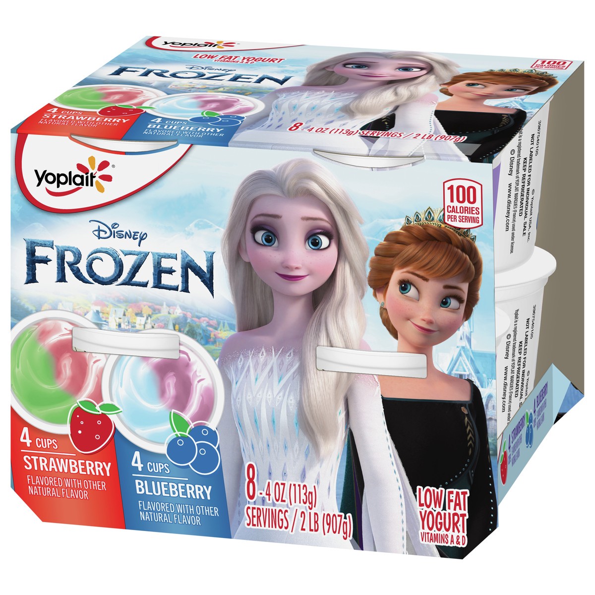 slide 2 of 9, Yoplait Low Fat Kids Yogurt, Disney Frozen Variety Pack, Gluten Free Snacks, 8 Yogurt Cups, 8 ct