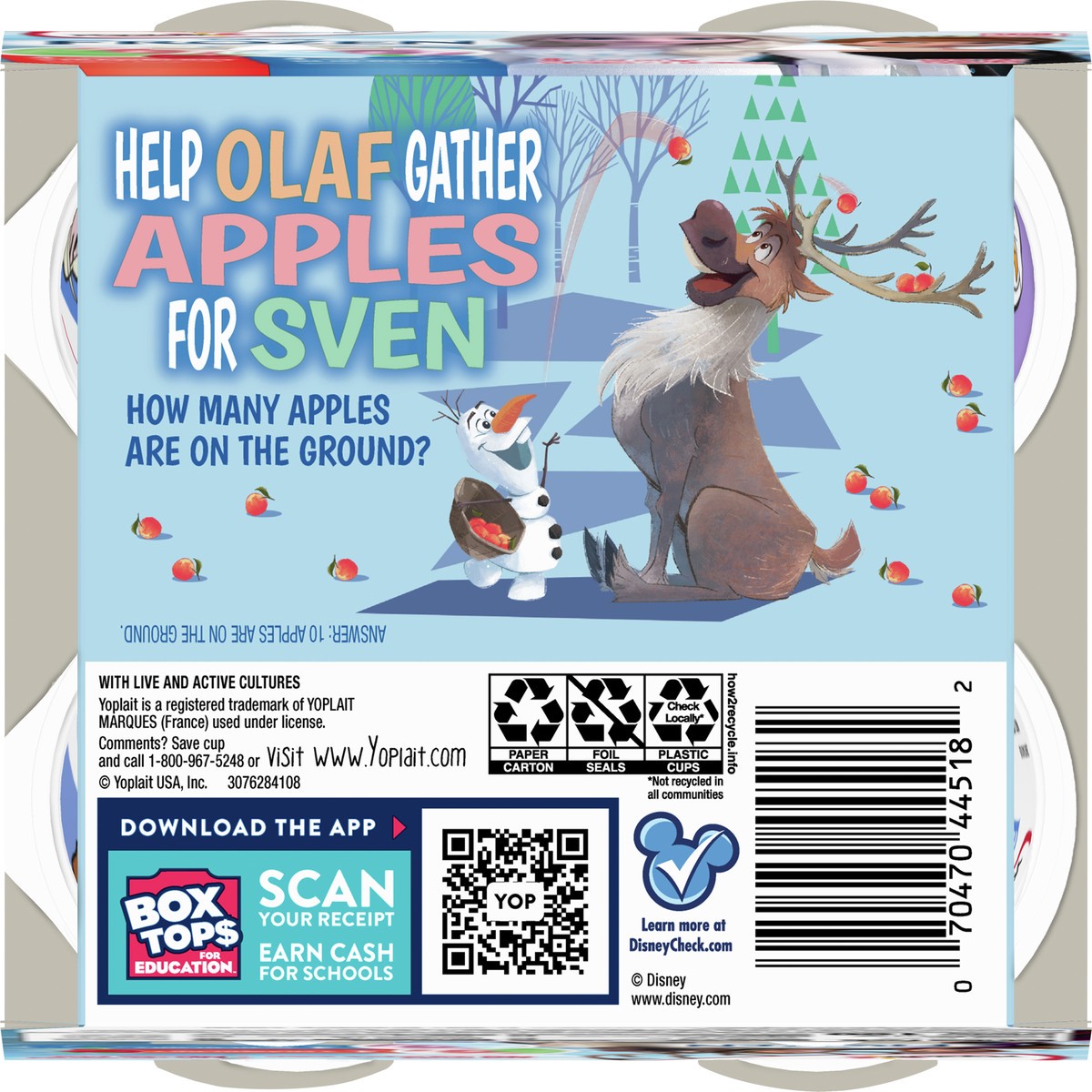 slide 6 of 9, Yoplait Low Fat Kids Yogurt, Disney Frozen Variety Pack, Gluten Free Snacks, 8 Yogurt Cups, 8 ct
